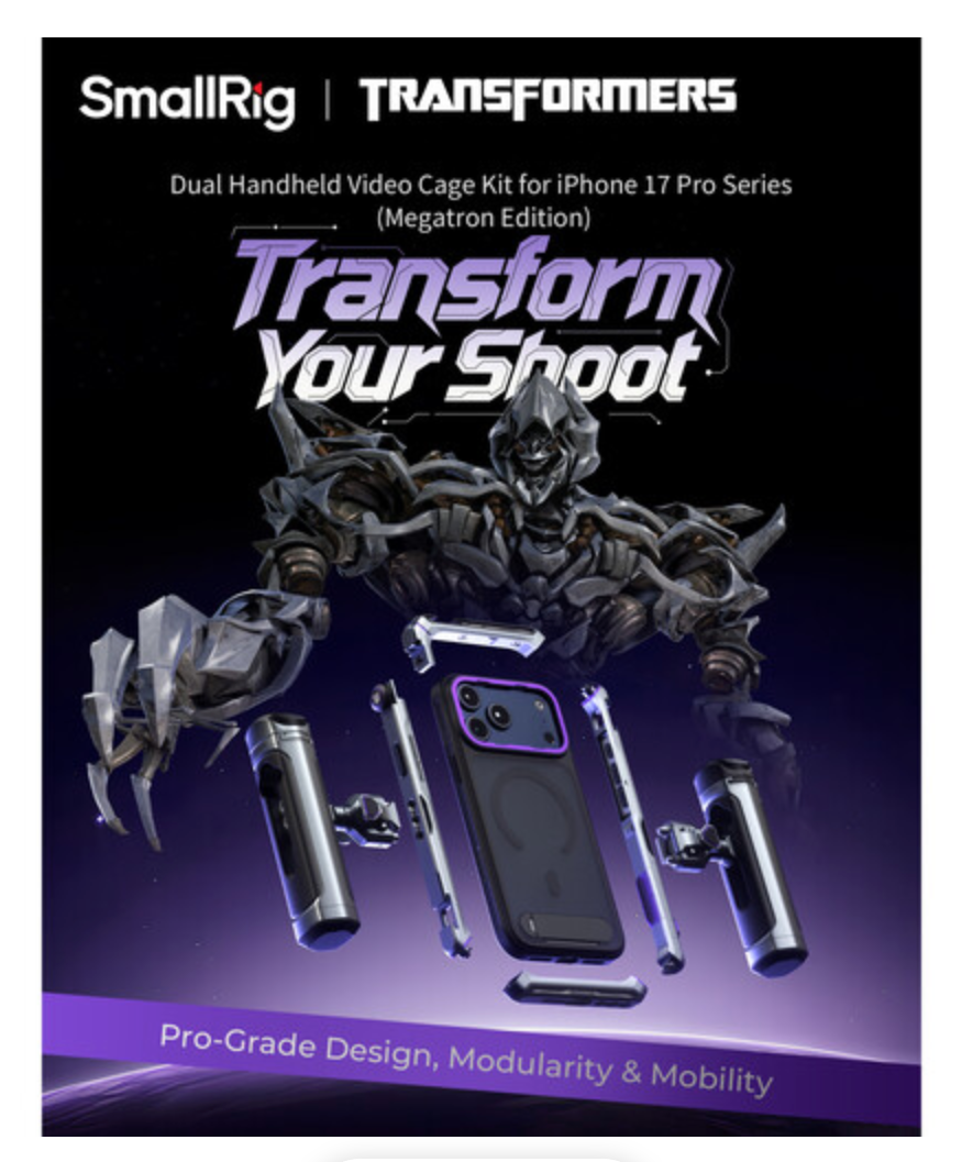SMALLRIG Megatron Edition Dual Handheld Video Cage Kit for iPhone 17 Pro